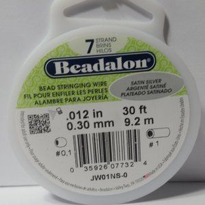 Bead Stringing Wire Satin Silver 7 Strand 30' .30